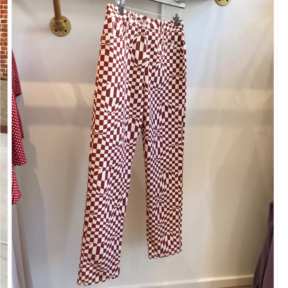 PALOMA WOOL Realmonte checkered pants jeans